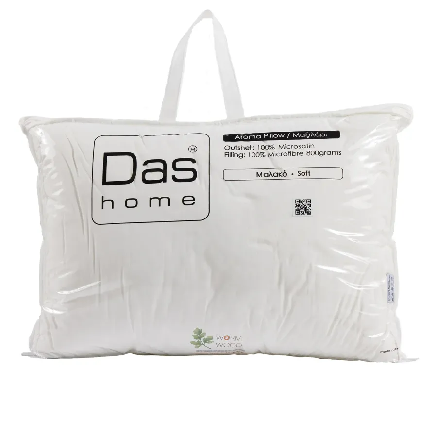 DAS HOME ΑΡΩΜΑΤΙΚΟ ΜΑΞΙΛΑΡΙ WOODWORM 50Χ70 1428 WHITE