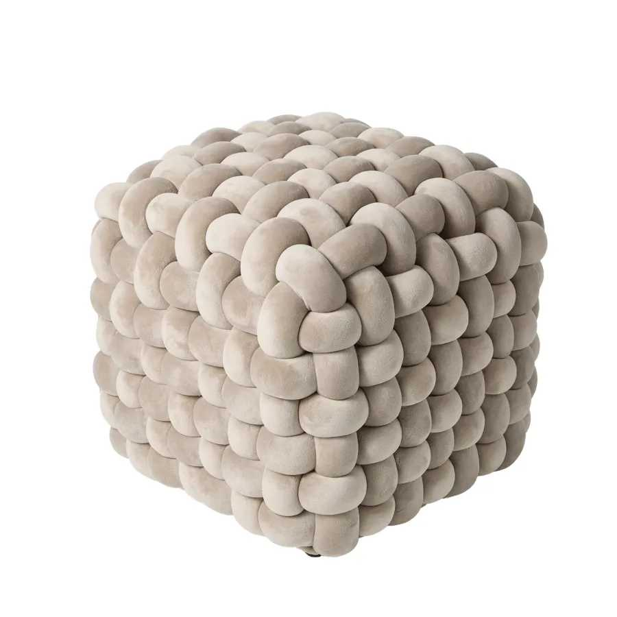 DAS HOME ΔΙΑΚΟΣΜΗΤΙΚΟ ΠΟΥΦ 43Χ43Χ40 2274 BEIGE