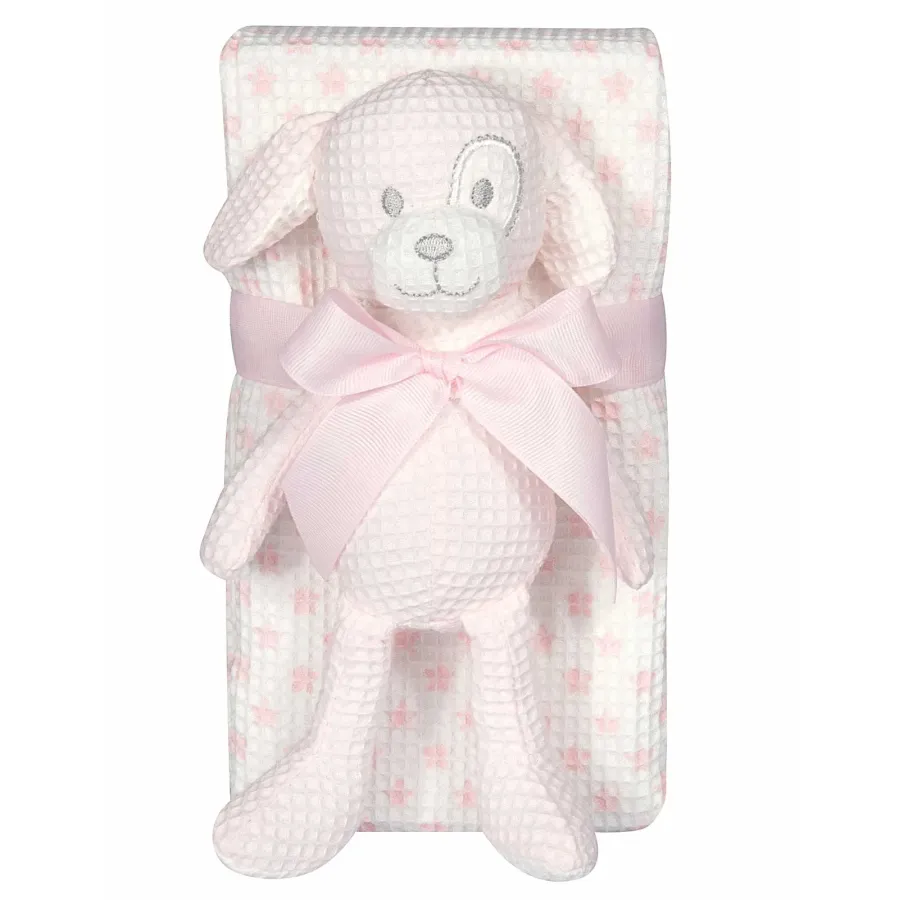 GREENWICH POLO CLUB ΚΟΥΒΕΡΤΑ ΠΙΚΕ 75X100 ΒΑΒΥ ESSENTIAL 8857 PINK, WHITE