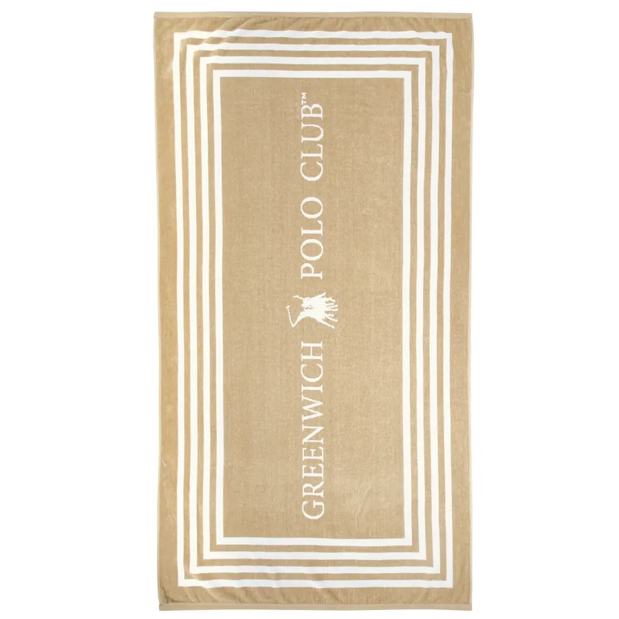 GREENWICH POLO CLUB ΠΕΤΣΕΤΑ ΘΑΛΑΣΣΗΣ 90Χ170 4053 BLACK, TAUPE