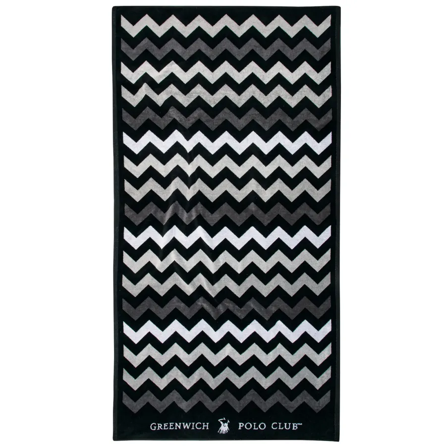 GREENWICH POLO CLUB ΠΕΤΣΕΤΑ ΘΑΛΑΣΣΗΣ 90Χ180 4007 BLACK, GREY
