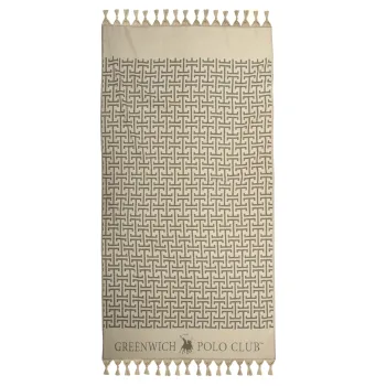 GREENWICH POLO CLUB ΠΕΤΣΕΤΑ-ΠΑΡΕΟ 90Χ170 4057 BEIGE, BLACK