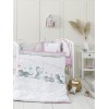 Nima Bebe Κουβερλί Κούνιας - Baby Love Λευκό, Ροζ   100x140