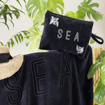 Nima Home Αδιάβροχο νεσεσέρ θαλάσσης 23x32 - Sea Serene Μαύρο