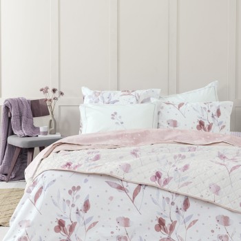 Nima Home Κουβερλί 160x240 - Caprice Λευκό, Ροζ   160x240