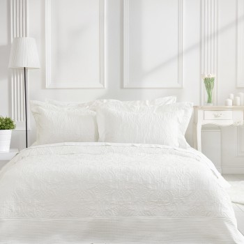 Nima Home Σετ Κουβερλί 240x260 - Harmony Off White Εκρού   (1 x 240x260 + 2  Oxford 52x72+8)