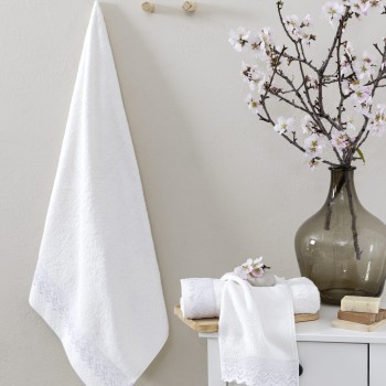 Nima Home Σετ Πετσέτες (30x50 + 50x90 + 70x140) - Demur White Λευκό