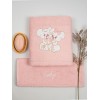 Σετ πετσέτες κεντητές Couple 06 Pink/Pink
