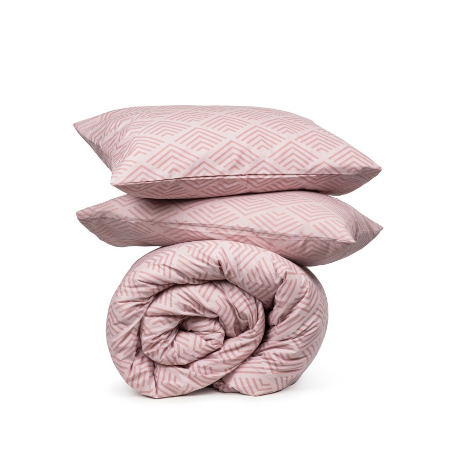 Σετ Σεντόνια Cotton Feelings 2048 Powder Διπλό (200x270)