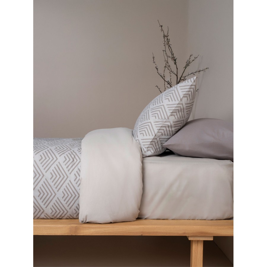 Σετ Σεντόνια Cotton Feelings 2048 Grey Διπλό (200x270)