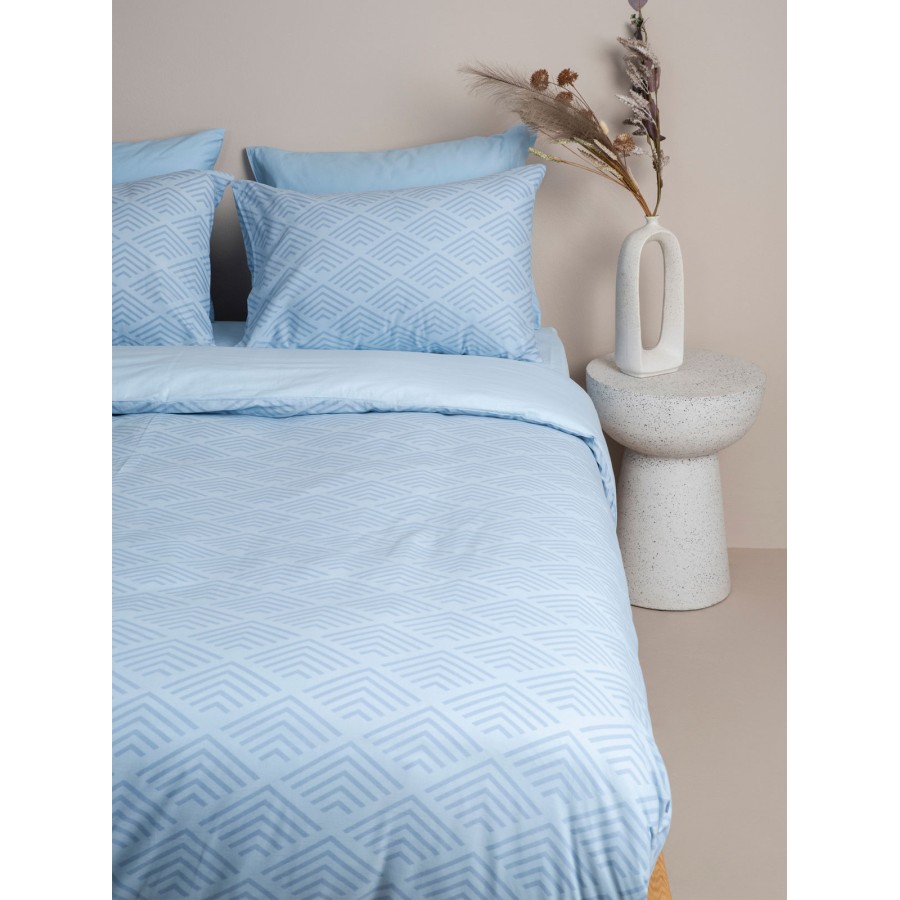 Σετ Σεντόνια Cotton Feelings 2048 Blue Υπέρδιπλο (235x270)