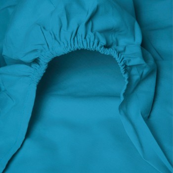 Κατωσέντονο Menta με λάστιχο 15 Turquoise Ημίδιπλο (120x200+25)