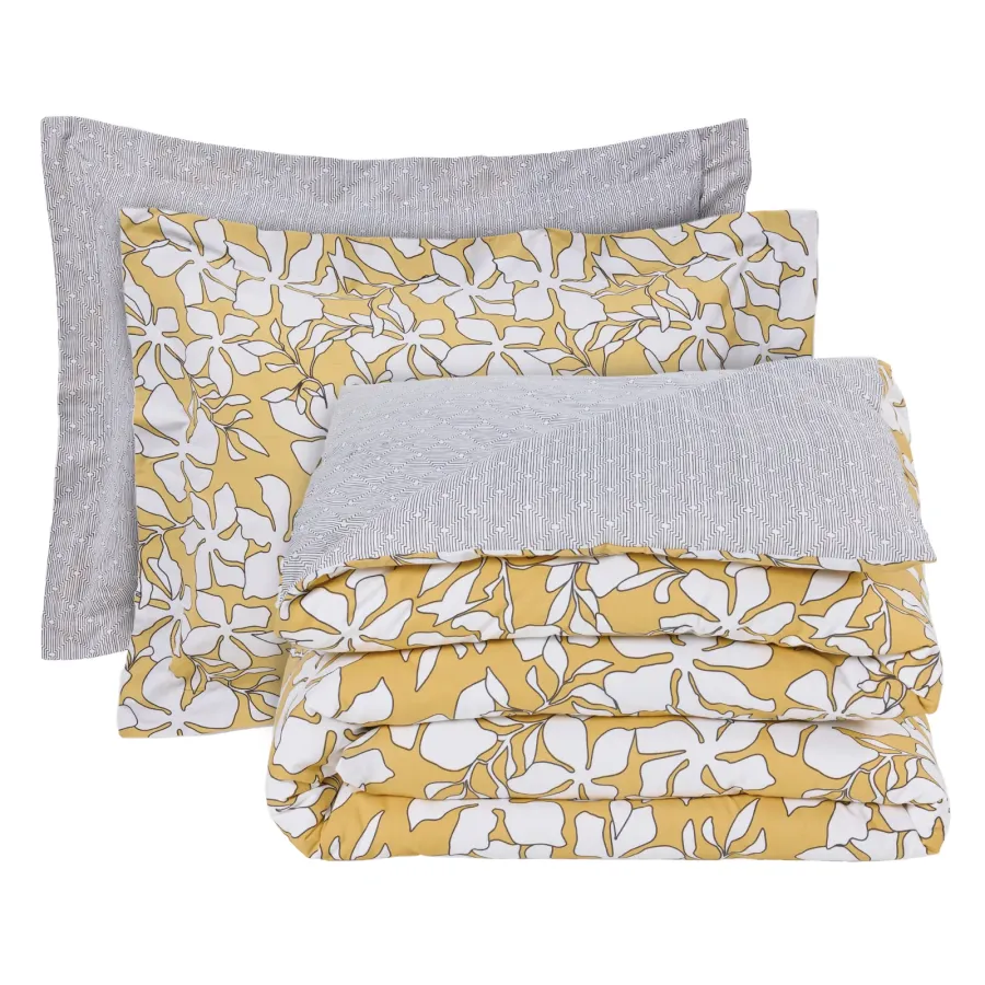 DAS HOME ΣΕΤ ΣΕΝΤΟΝΙΑ ΜΟΝΑ ΜΕ ΛΑΣΤΙΧΟ CASUAL 5432 OCHRE, WHITE