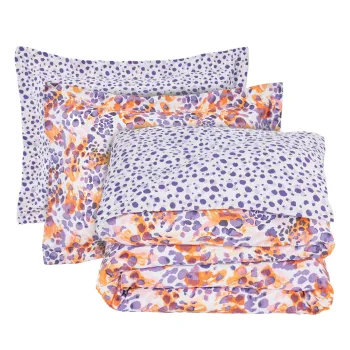 DAS HOME ΣΕΤ ΣΕΝΤΟΝΙΑ ΥΠΕΡΔΙΠΛΑ ΜΕ ΛΑΣΤΙΧΟ CASUAL 5430 ORANGE, PURPLE