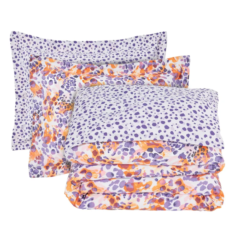 DAS HOME ΣΕΤ ΣΕΝΤΟΝΙΑ ΥΠΕΡΔΙΠΛΑ ΜΕ ΛΑΣΤΙΧΟ CASUAL 5430 ORANGE, PURPLE