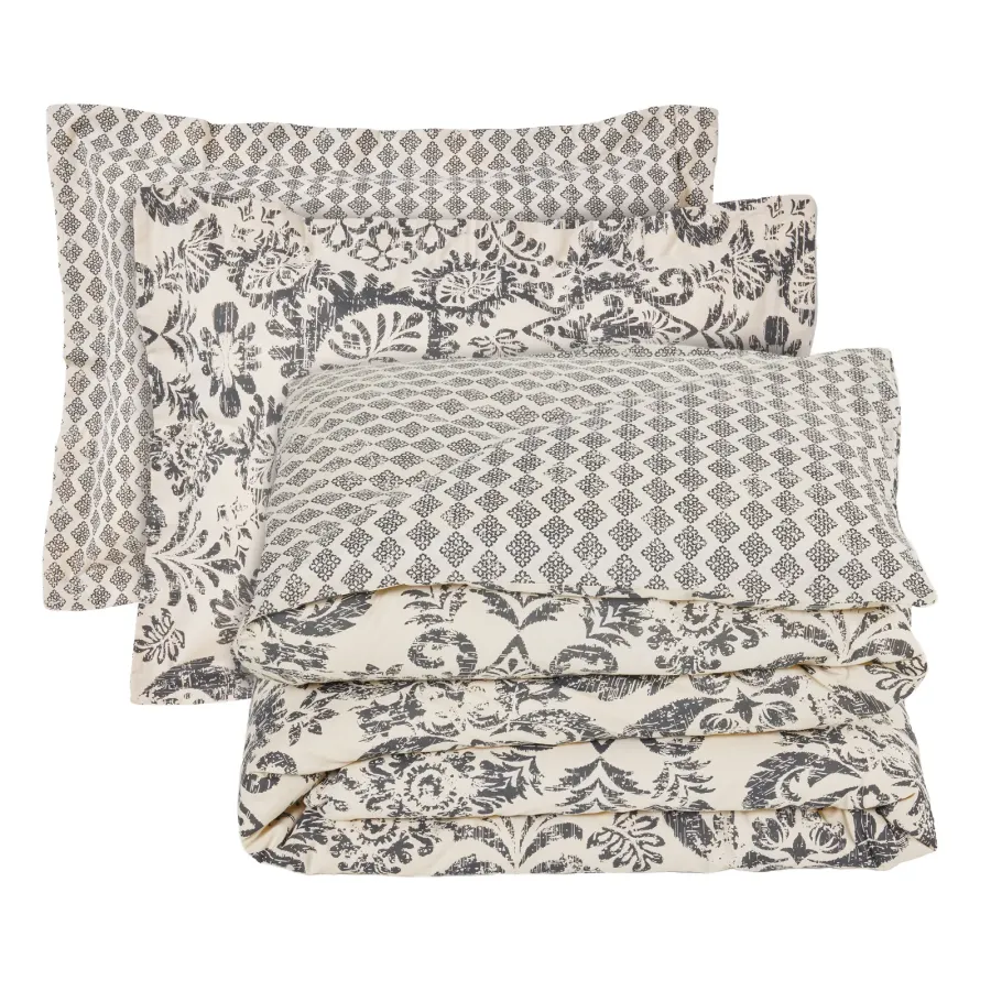 DAS HOME ΣΕΤ ΣΕΝΤΟΝΙΑ ΥΠΕΡΔΙΠΛΑ HAPPY 9677 BLACK, TAUPE