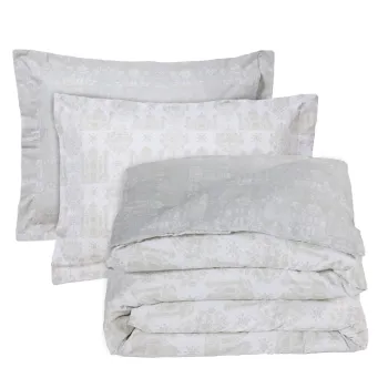 DAS HOME ΣΕΤ ΣΕΝΤΟΝΙΑ KING HAPPY 9673 TAUPE, WHITE