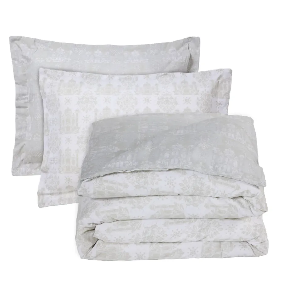 DAS HOME ΣΕΤ ΣΕΝΤΟΝΙΑ KING HAPPY 9673 TAUPE, WHITE