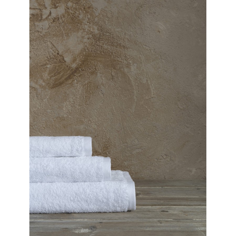 Nima Hotelling Πετσέτα 50x100 Wellness - Πενιέ 550gsm - 100% Βαμβάκι Λευκό