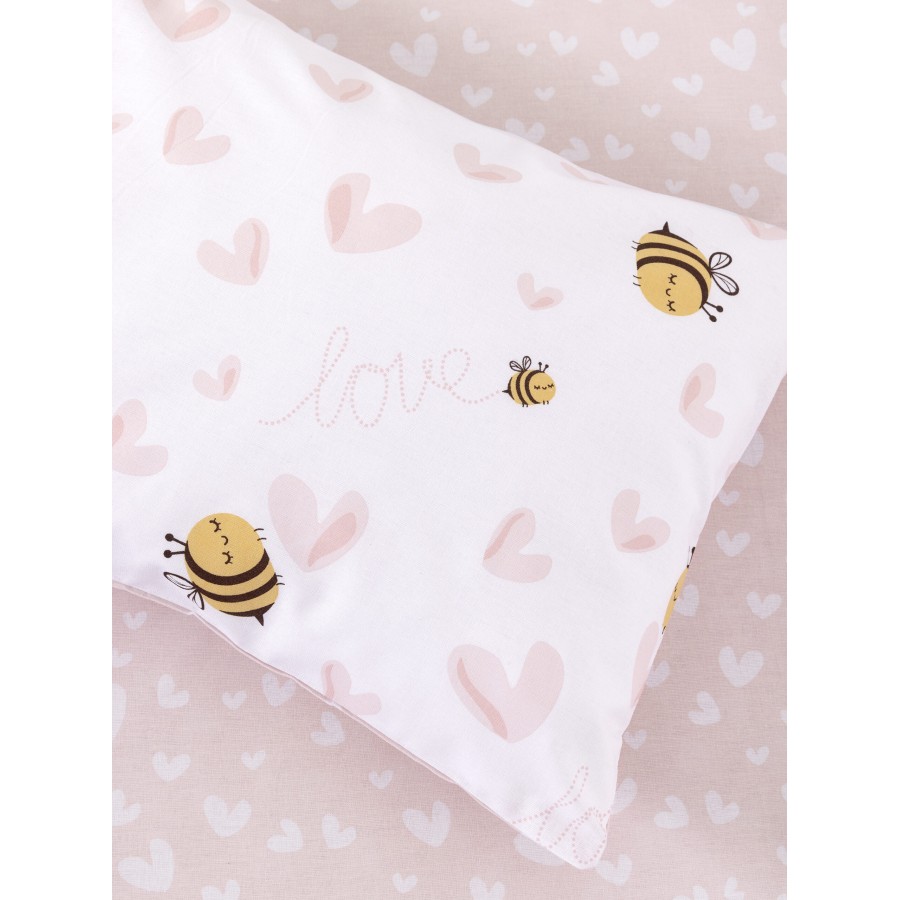 Kocoon Bebe Σετ Παπλωματοθήκη Κούνιας - Bee Love    (1 x 110x145   30x40)