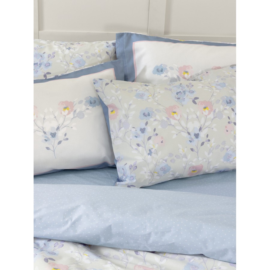 Nima Home Σετ Σεντόνια Μονά - Idylle Μπεζ, Γαλάζιο   (2 x 170x260   52x72)