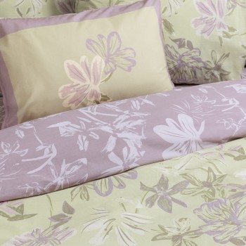 Nima Home Σετ Σεντόνια Μονά με Λάστιχο - Tiare Μπεζ, Λιλά     (1 x 100x200+32  x 170x260   52x72)