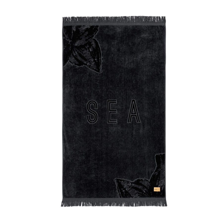 Nima Home Πετσέτα Θαλάσσης 90x160 - Sea Serene Jacquard Μαύρο