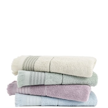 Nima Home Σετ Πετσέτες (30x50 + 50x90 + 70x140) Plush - Light Blue Γαλάζιο