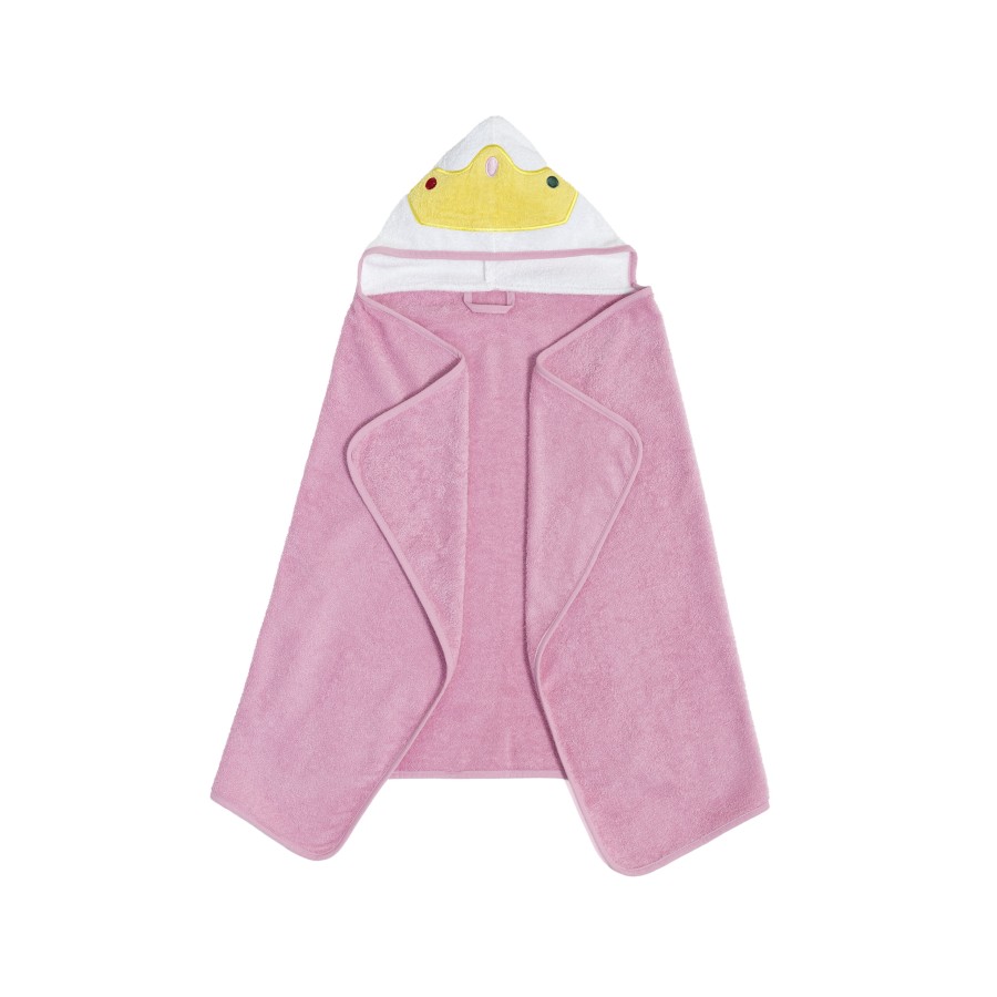 Nima Kids Παιδική κάπα 70x120 με κουκουλα - Princess Ροζ, Λευκό