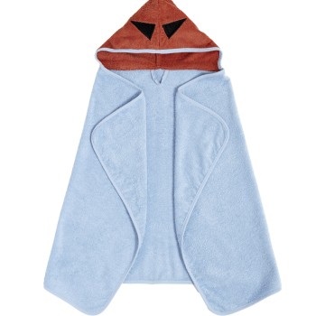 Nima Kids Παιδική κάπα 70x120 με κουκουλα - Superhero Μπλε, Πορτοκαλί