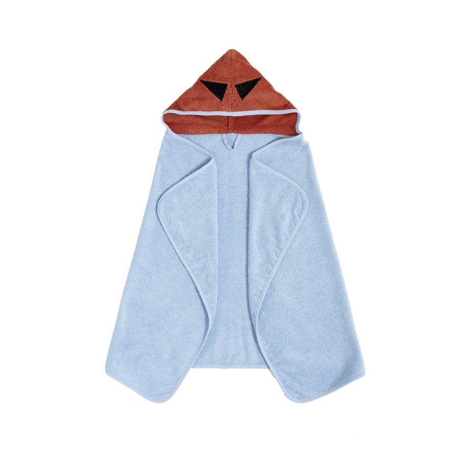 Nima Kids Παιδική κάπα 70x120 με κουκουλα - Superhero Μπλε, Πορτοκαλί