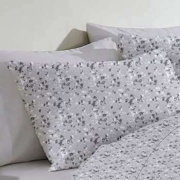 Μαξιλαροθήκη Menta Εμπριμέ 320 Grey 50x70