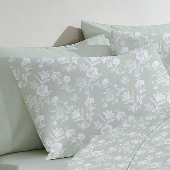 Μαξιλαροθήκη Menta Εμπριμέ 340 Aqua 50x70