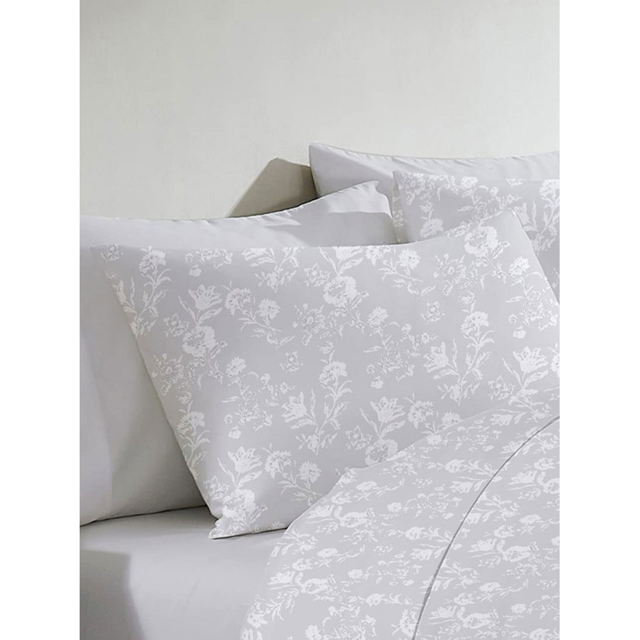 Μαξιλαροθήκη Menta Εμπριμέ 340 Grey 50x70