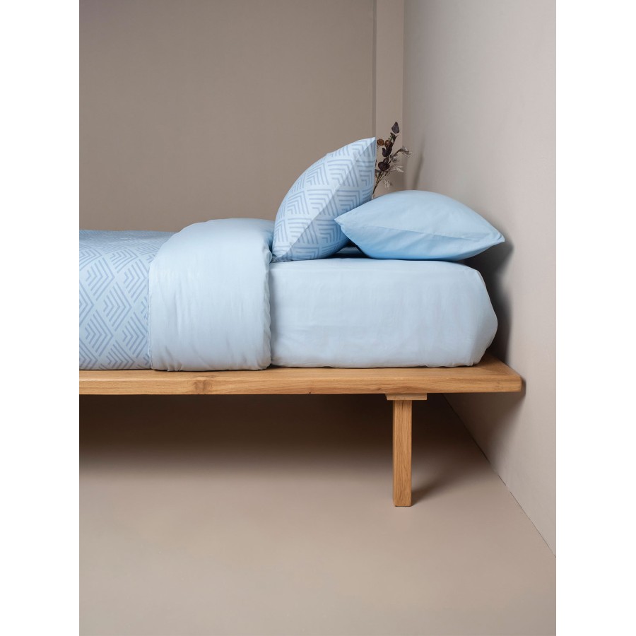 Σετ Σεντόνια Cotton Feelings 2048 Blue Υπέρδιπλο με λάστιχο (170x205+30)