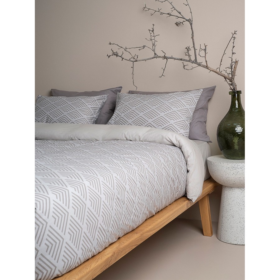 Σετ Σεντόνια Cotton Feelings 2048 Grey Διπλό (200x270)