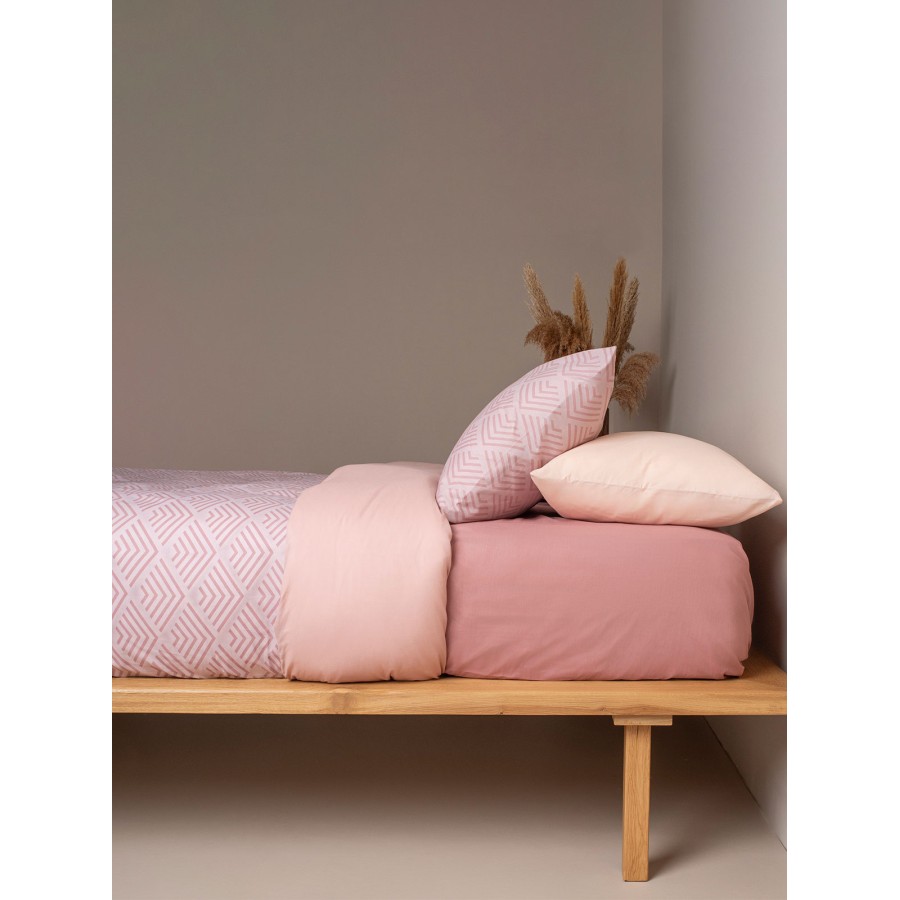 Σετ Σεντόνια Cotton Feelings 2048 Powder Υπέρδιπλο με λάστιχο (170x205+30)