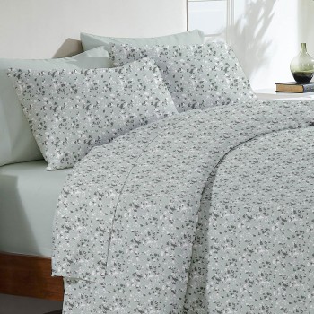 Σετ Σεντόνια Menta Εμπριμέ 320 Aqua Μονο (160x250)