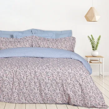DAS HOME ΣΕΤ ΣΕΝΤΟΝΙΑ ΥΠΕΡΔΙΠΛΑ ΜΕ ΛΑΣΤΙΧΟ CASUAL 5427 SALMON, WHITE