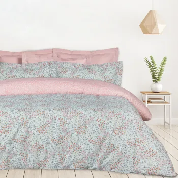 DAS HOME ΣΕΤ ΣΕΝΤΟΝΙΑ ΥΠΕΡΔΙΠΛΑ ΜΕ ΛΑΣΤΙΧΟ CASUAL 5428 MINT, ROSE