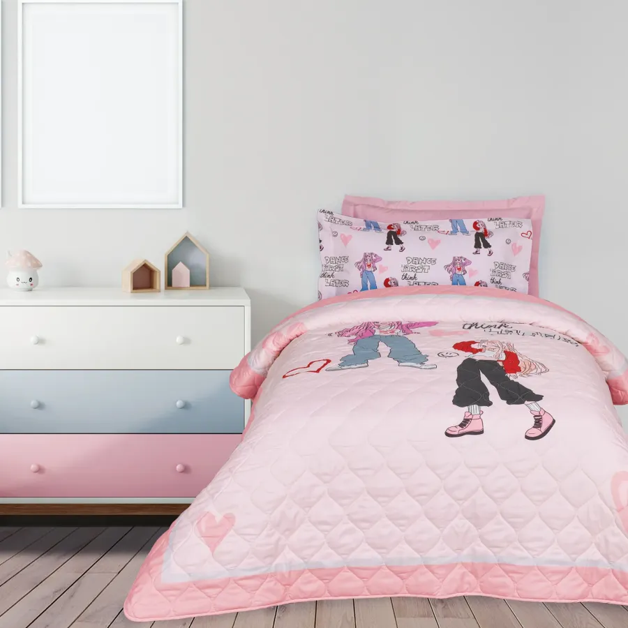 DAS KIDS ΚΟΥΒΕΡΛΙ ΜΟΝΟ 4940 GREY, PINK
