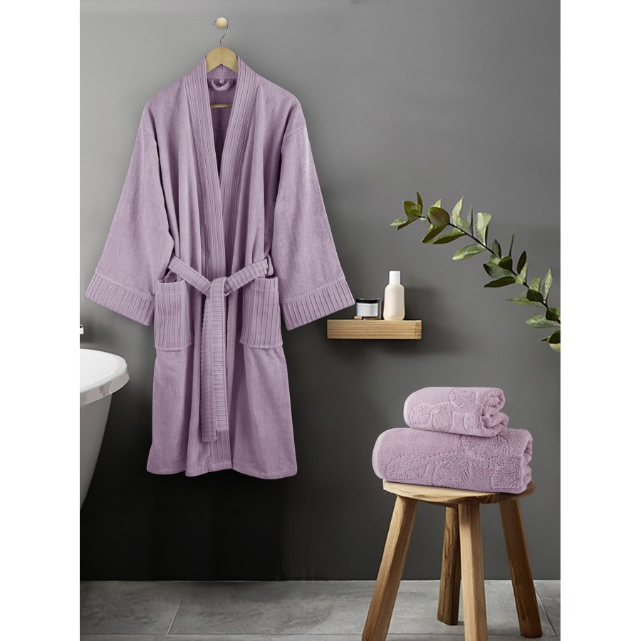 Nima Home Μπουρνούζι Kimono - Medium - Velvet Lilac Λιλά