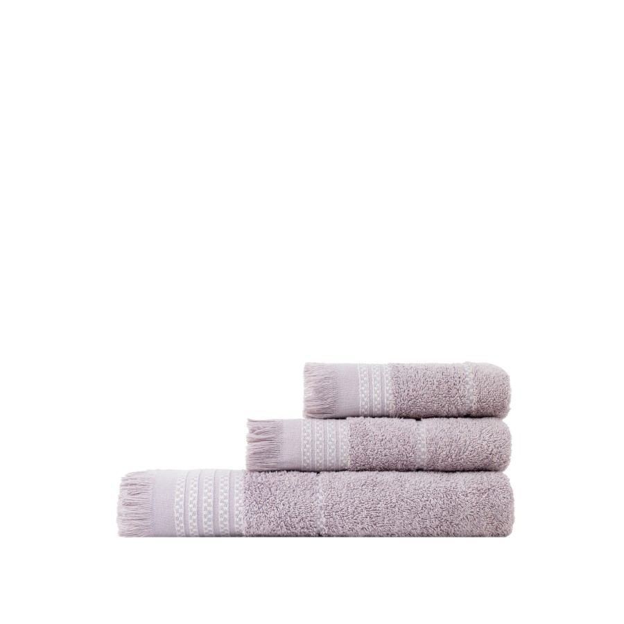 Nima Home Σετ Πετσέτες (30x50 + 50x90 + 70x140) Plush - Dusty Lilac Λιλά