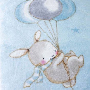 Κουβέρτα Βελουτέ Κούνιας 1546 Blue 110x140