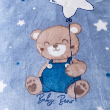 Κουβέρτα Βελουτέ Κούνιας 1571 Blue 110x140