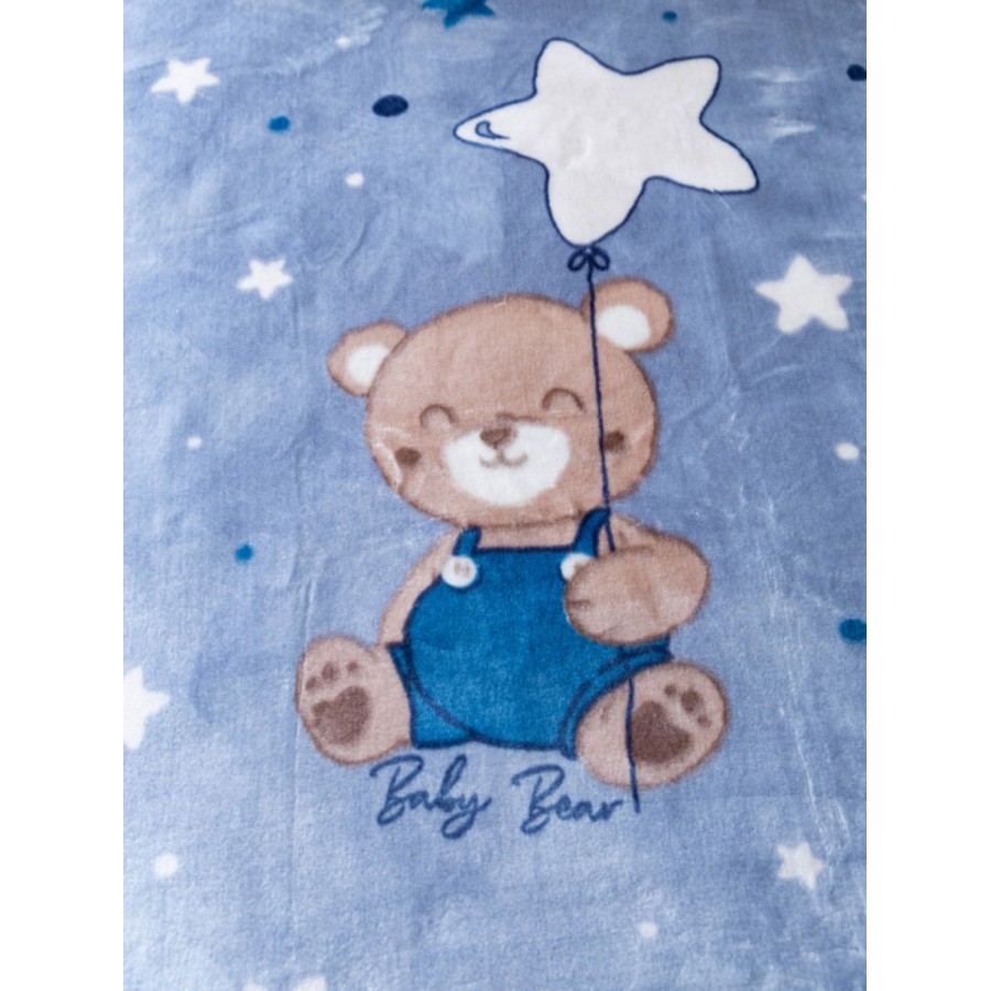 Κουβέρτα Βελουτέ Κούνιας 1571 Blue 110x140