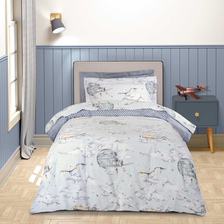 GREENWICH POLO CLUB ΣΕΤ ΣΕΝΤΟΝΙΑ ΜΟΝΑ ESSENTIAL 8852 GREY