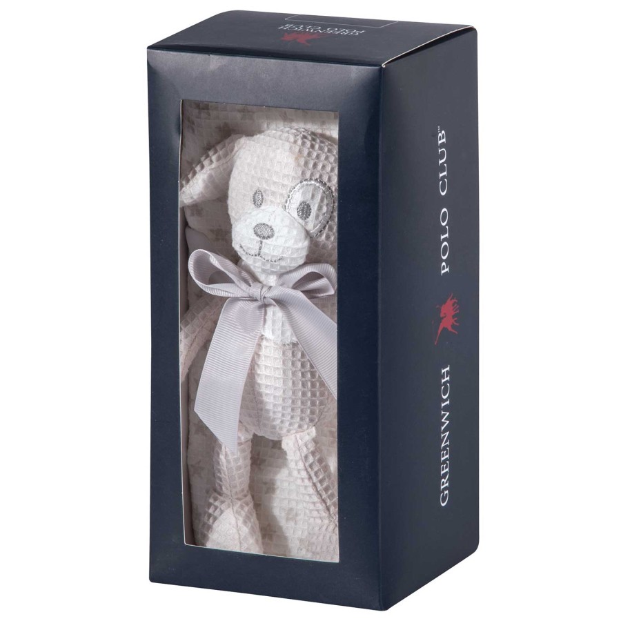 GREENWICH POLO CLUB ΚΟΥΒΕΡΤΑ ΠΙΚΕ 75X100 ΒΑΒΥ ESSENTIAL 8858 GREY, WHITE