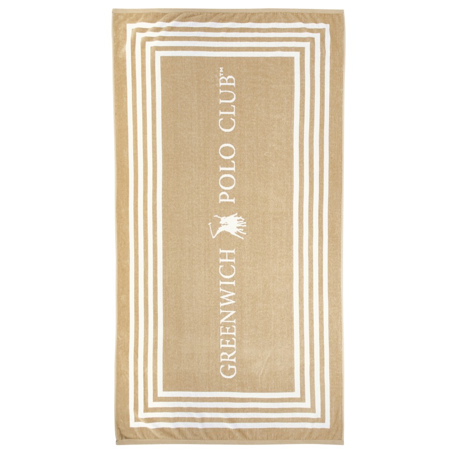 GREENWICH POLO CLUB ΠΕΤΣΕΤΑ ΘΑΛΑΣΣΗΣ 90Χ170 4053 BLACK, TAUPE