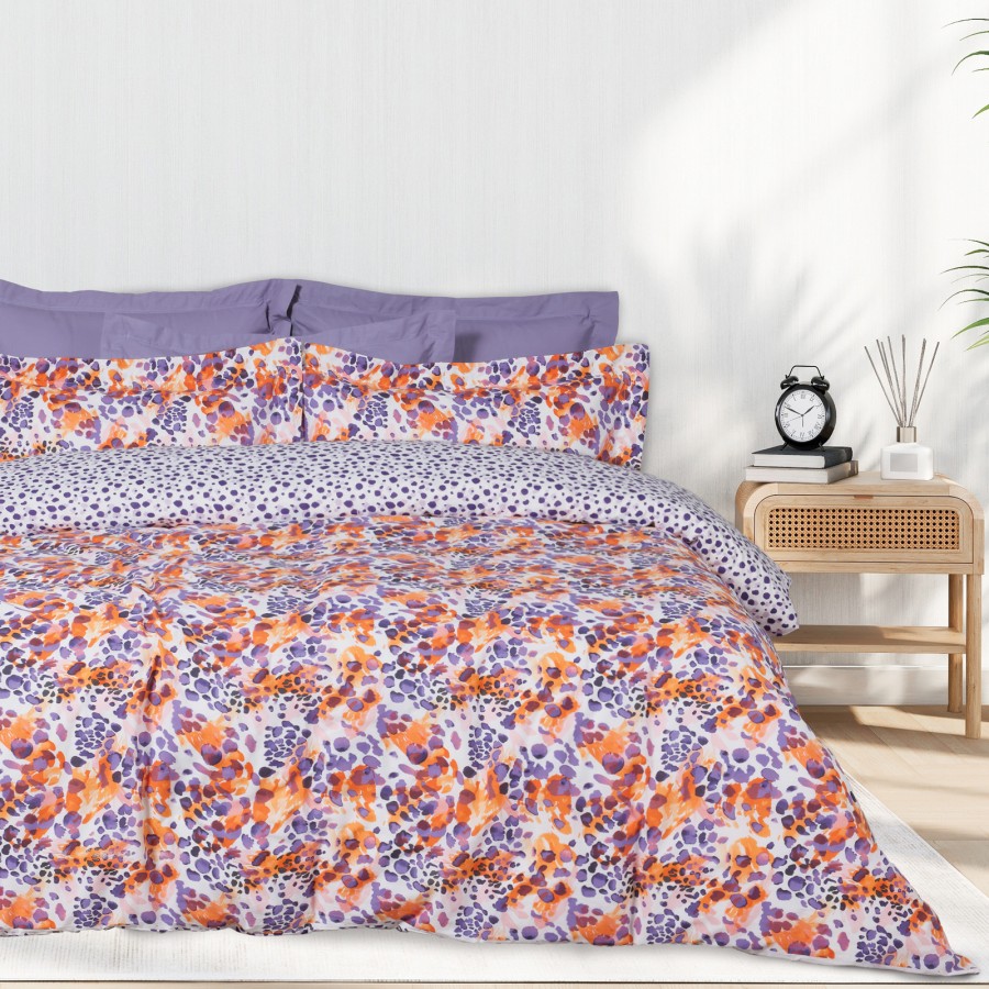 DAS HOME ΣΕΤ ΣΕΝΤΟΝΙΑ ΜΟΝΑ ΜΕ ΛΑΣΤΙΧΟ CASUAL 5430 ORANGE, PURPLE